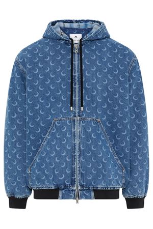 Bomber in denim di puro cotone MARINE SERRE | MJA071BCDEN0002BL05